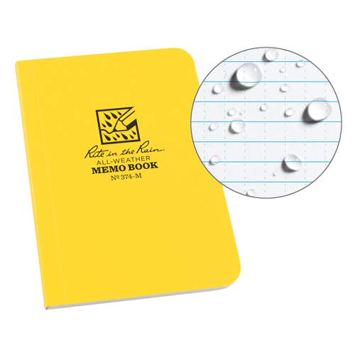 Livre m&eacute;mo, Couverture souple, Jaune, 112 Pages, 3-1/2" , 5"  Stor-it Systems