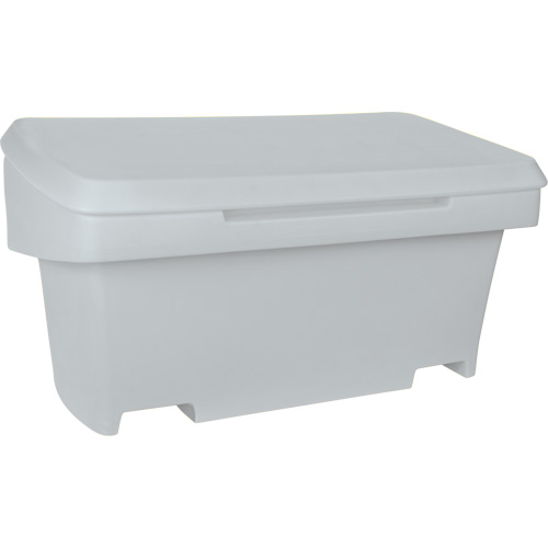 Heavy-Duty Outdoor Salt and Sand Storage Container, 24" x 48" x 24", 10 cu. Ft., Grey Stor-it Systems