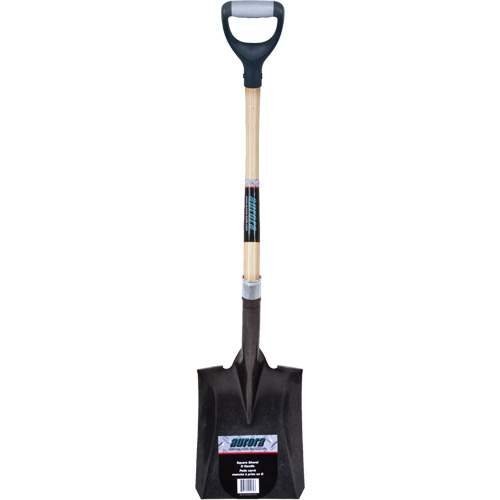 Pelle carr&eacute;e robuste, Bois dur, Lame Acier au carbone, Manche en Prise en D, Longueur 30" Stor-it Systems