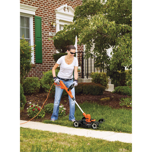 3-in-1 Compact Mower, Push Walk-Behind, Electric, 12" Cutting Width Stor-it Systems