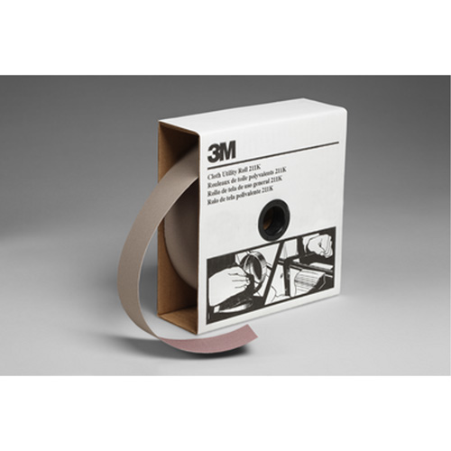 Rouleau de toile abrasive utilitaire 211K, Oxyde d'aluminium, 2" la x 150' lo, Grain 100 Stor-it Systems