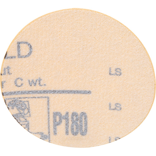 Gold Hookit Disc, 3" Dia., P180 Grit, Aluminum Oxide, C-Weight Stor-it Systems