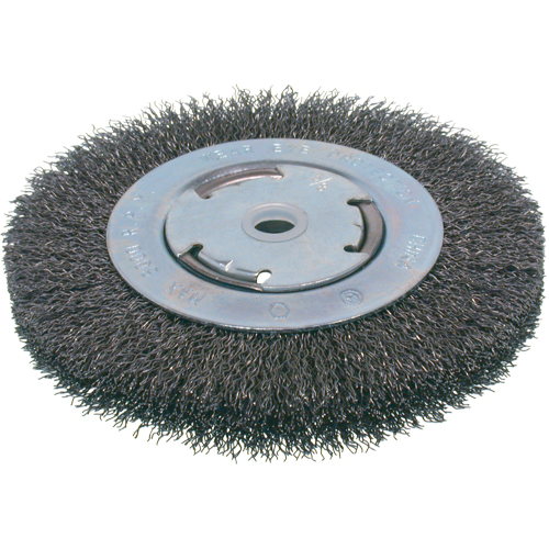 Brosses &eacute;conomiques &agrave; fils cr&ecirc;p&eacute;s - Face moyenne, 6" dia., Fils 0.014, Arbre 2" Stor-it Systems