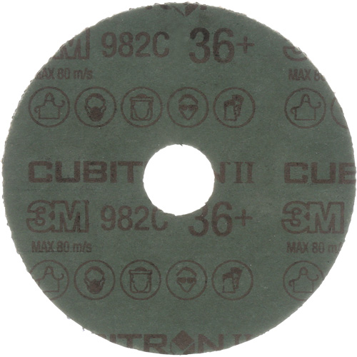 Disques en fibre mod&egrave;le 982C Cubitron II , Grain de c&eacute;ramique, 36+, 4-1/2" Dia x 7/8" Arbre Stor-it Systems
