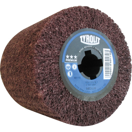 Pro-Line Surface Conditioning Drum, 4" Dia. x 4" W, 3/4" Arbor, Medium Grit, Aluminum Oxide Stor-it Systems