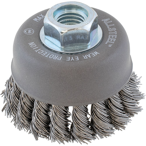 Brosse m&eacute;tallique ALLSTEEL, 3" dia. x 5/8"-11 arbre Stor-it Systems