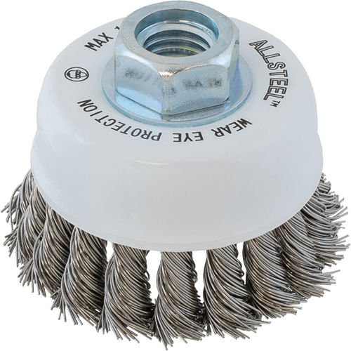 Brosse m&eacute;tallique ALLSTEEL, 3" dia. x 5/8"-11 arbre Stor-it Systems