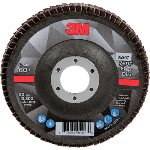 Disque &agrave; lamelles &agrave; changement rapide 769F, 4-1/2" x 7/8", Type 29, Grain 60+, C&eacute;ramique Stor-it Systems