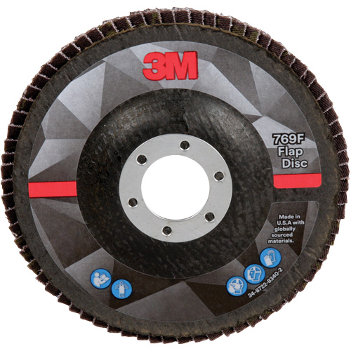 Disque &agrave; lamelles &agrave; changement rapide 769F, 5" x 7/8", Type 27, Grain 40+, C&eacute;ramique Stor-it Systems