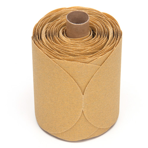 Stikit Gold Paper 216U Disc Roll, Aluminum Oxide, 5" W x 52' L, P80 Grit Stor-it Systems