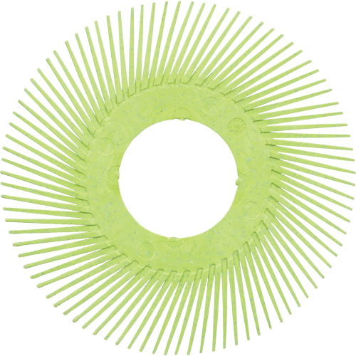 Brosse radiale en soies de pr&eacute;cision type A PN-RB sans adaptateur Scotch-Brite, C&eacute;ramique, Grain 50+, 6" dia. Stor-it Systems