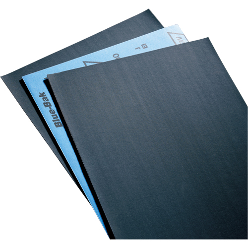 Sandpaper, Paper Sheets - Blue-Bak T414 Waterproof 9" X 11" Sheets, 9" x 11", 220 Grit, Silicon Carbide Stor-it Systems