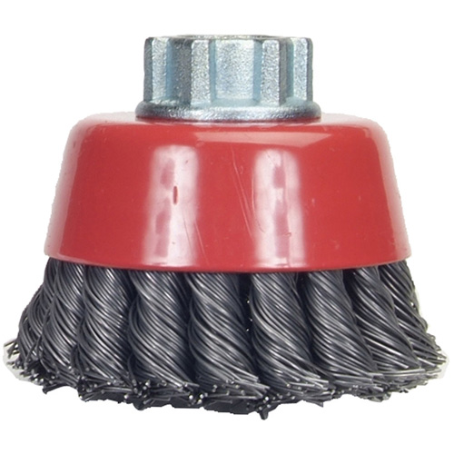 Knotted Wire Cup Brush, 6" Dia. x 5/8"-11 Arbor Stor-it Systems