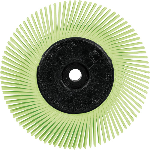 Scotch-Brite Type A Precision Radial Bristle Brush PN-RB with Adapter, Ceramic, 50+ Grit, 6" Dia. Stor-it Systems