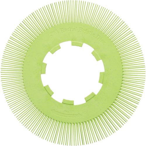 Brosse radiale en soies de pr&eacute;cision type S PN-RB sans adaptateur Scotch-Brite, C&eacute;ramique, Grain 50+, 8" dia. Stor-it Systems
