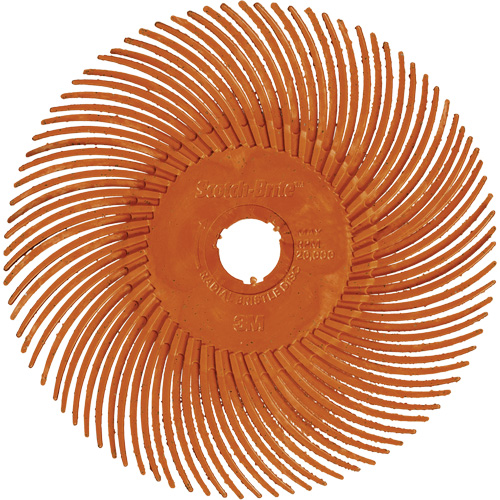 Brosse radiale en soies de pr&eacute;cision type C PN-RB Scotch-Brite , C&eacute;ramique, Grain 80+, 3" dia. Stor-it Systems