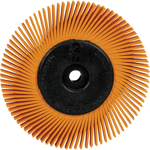 Scotch-Brite Type A Precision Radial Bristle Brush PN-RB with Adapter, Ceramic, 80+ Grit, 6" Dia. Stor-it Systems