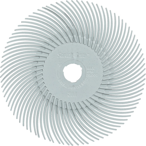 Brosse radiale en soies de pr&eacute;cision type C PN-RB Scotch-Brite , C&eacute;ramique, Grain 120+, 3" dia. Stor-it Systems