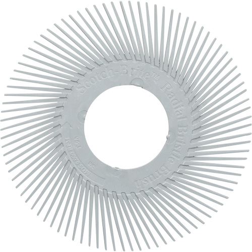 Brosse radiale en soies de pr&eacute;cision type A PN-RB sans adaptateur Scotch-Brite , C&eacute;ramique, Grain 120+, 6" dia. Stor-it Systems