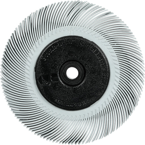 Brosse radiale en soies de pr&eacute;cision type C PN-RB avec rainure de clavette Scotch-Brite , C&eacute;ramique, Grain 120+, 6" dia. Stor-it Systems