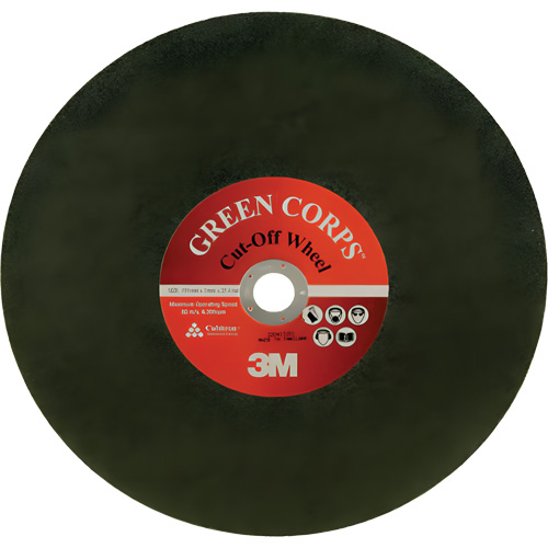 Disque &agrave; tronçonner Green Corps, 13-9/10" x 0,118", Arbre de 1", C&eacute;ramique, 20 000 Tr/min Stor-it Systems