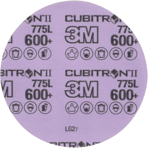 Cubitron II Hookit Film Disc, 5" Dia., 600+ Grit, Ceramic, 3 mil Stor-it Systems