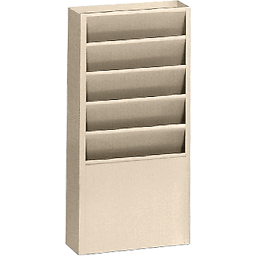 Literature Storage Racks, Stationary, 5 Slots, Steel, 9-3/4" W x 4-1/8" D x 21" H Stor-it Systems