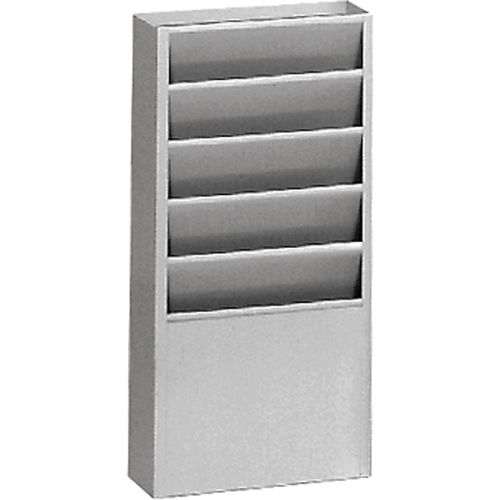 Literature Storage Racks, Stationary, 5 Slots, Steel, 9-3/4" W x 4-1/8" D x 21" H Stor-it Systems