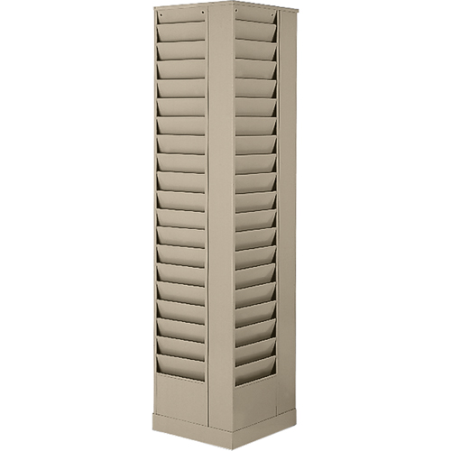 Literature Storage Racks, Rotating, 23 Slots, Steel, 14-1/8" W x 14-1/8" D x 66" H Stor-it Systems
