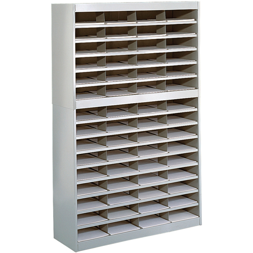 Heavy-duty Literature Organizers, Stationary, 60 Slots, Steel, 37-1/2" W x 12-3/4" D x 60" H Stor-it Systems