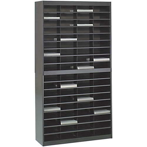 Heavy-duty Literature Organizers, Stationary, 72 Slots, Steel, 37-1/2" W x 12-3/4" D x 71" H Stor-it Systems