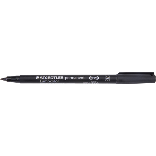 Lumocolor&reg; Permanent Marker, Black, Medium Tip Stor-it Systems