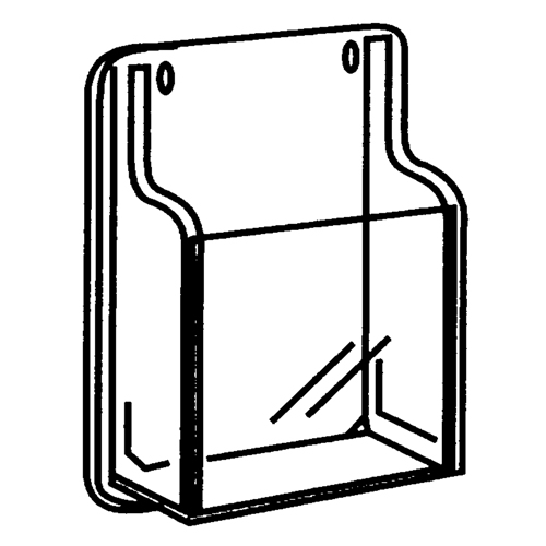 Literature Displays, Wall Mount, 9 Slots, Plastic, 30" W x 2" D x 36-7/8" H Stor-it Systems