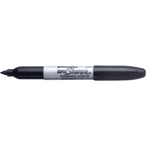 Permanent Markers - Super, Black, Fine Tip Stor-it Systems