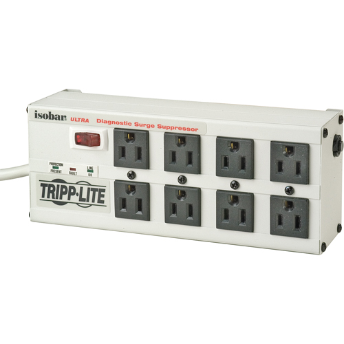 Isobar&reg; Premium Surge Suppressors, 8 Outlets, 3840 J, 1440 W, 12' Cord Stor-it Systems
