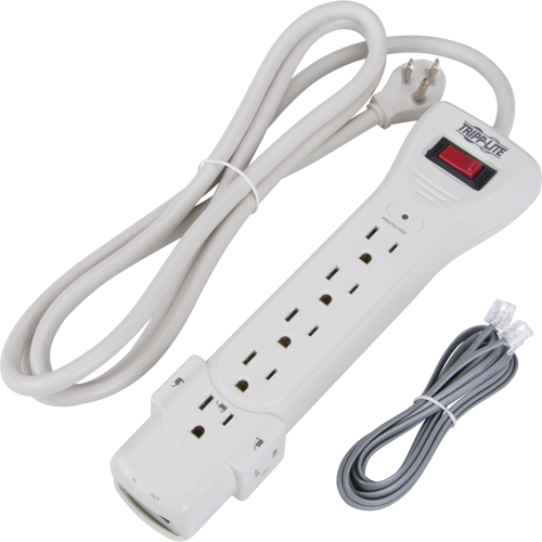 Protect-It Surge Suppressors, 7 Outlets, 1080 J, 1800 W, 6' Cord Stor-it Systems