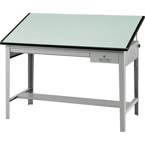 Precision Drafting Table Base, 56-3/8" W x Grey Stor-it Systems