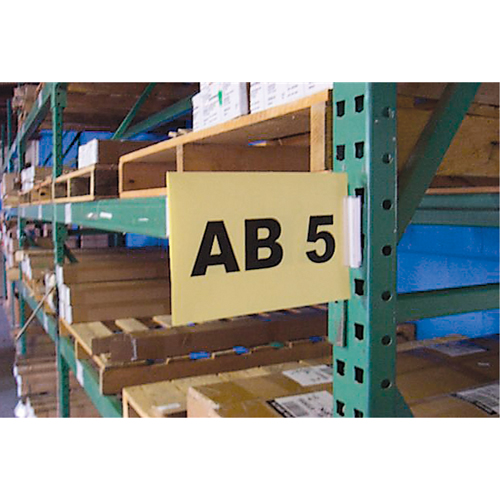 Ensembles d'&eacute;tiquettes pour all&eacute;es d'entrep&ocirc;t &agrave; fixation par pression Slip 'N Stik, 11" x 8-1/2", Plastique Stor-it Systems