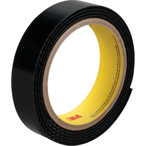 Fixation SJ3527N, Boucle, 50 vg x 1", Adh&eacute;sif, Noir Stor-it Systems