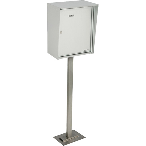 Collecting Boxes, Pedestal -Mounted, 21" x 12-7/8", Aluminum Stor-it Systems
