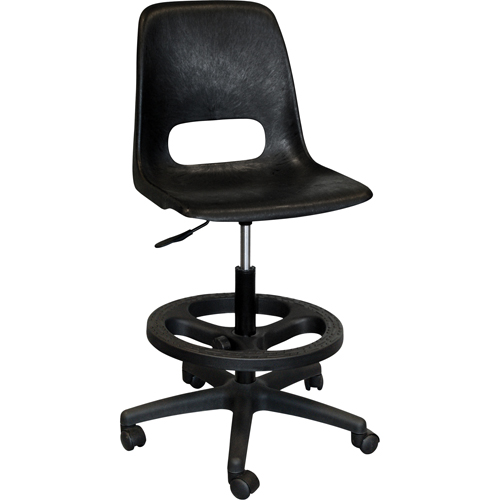 Tabouret avec dossier pour classe de s&eacute;rie 800, Mobile, Ajustable Hauteur, Capacit&eacute; 250 lb Stor-it Systems
