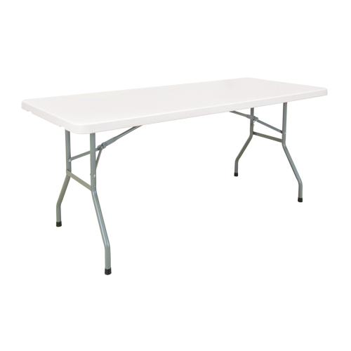 Table pliante, Rectangulaire, 72" l x 30" la, Poly&eacute;thyl&egrave;ne, Blanc Stor-it Systems