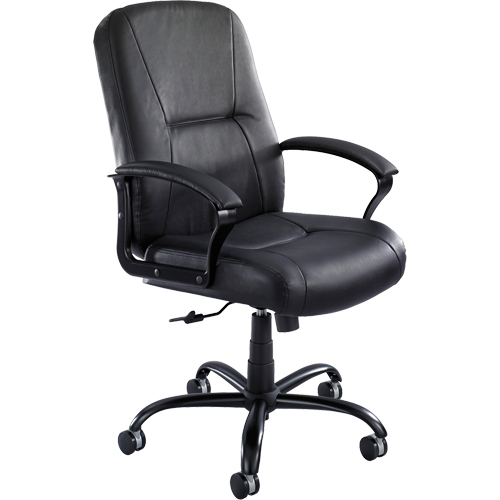 Chaises Serenity pour gens grands & costauds, Cuir, Noir, Capacit&eacute; 500 lb Stor-it Systems