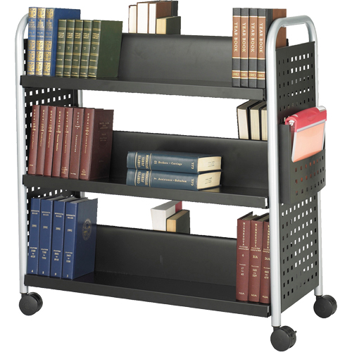 Scoot Book Carts, 200 lbs. Capacity, Black, 17-3/4" D x 41-1/4" L x 41-1/4" H, Steel Stor-it Systems