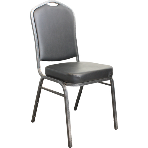 Chaises empilables, Vinyle, Hauteur 37", Capacit&eacute; 275 lb, Noir Stor-it Systems