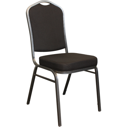 Chaises empilables, Tissu, Hauteur 37", Capacit&eacute; 275 lb, Noir Stor-it Systems