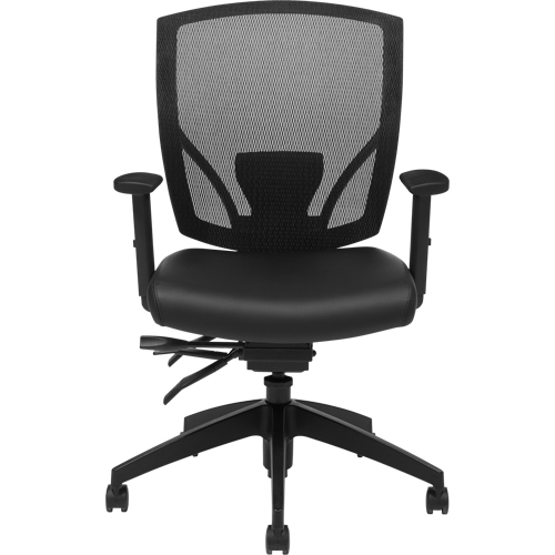 Multi-Tilter Arm Chairs, Vinyl, Black, 300 lbs. Capacity Stor-it Systems