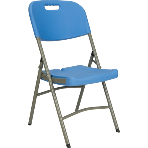 Chaise pliante, Poly&eacute;thyl&egrave;ne, Bleu, Capacit&eacute; 350 lb Stor-it Systems