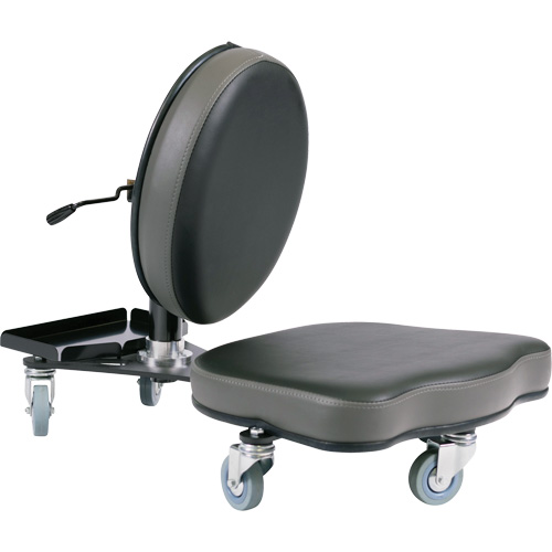 Flex Ergonomic Chair, Vinyl, Black/Grey Stor-it Systems