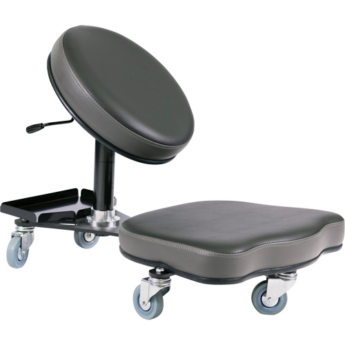 Flex Ergonomic Chair, Vinyl, Black/Grey Stor-it Systems